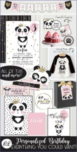 Pink Gold And White Birthday Invitations