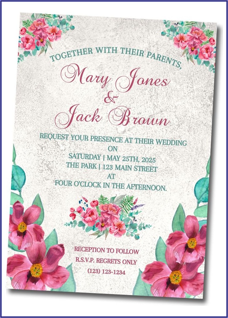 Pink Peony Wedding Invitations