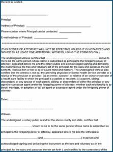 Power Of Attorney Form For Real Estate Closing