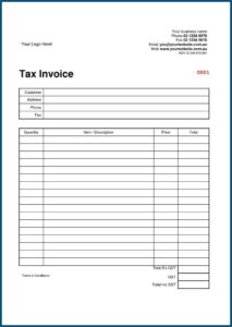 Printable Blank Invoice Templates