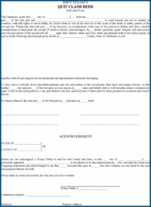 Quitclaim Deed Form Oklahoma