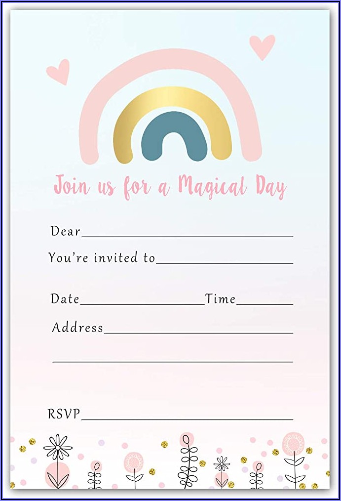 Rainbow Baby Birthday Invitations