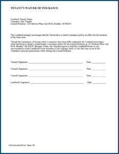 Renters Insurance Forms Of Coverage