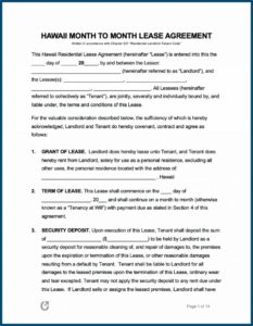 Residential Lease Agreement Form California