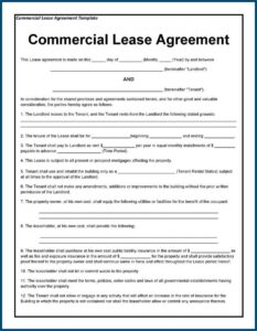 Residential Lease Agreement Format