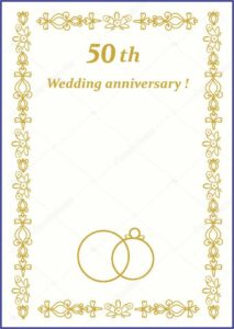 Sample Invitation Card For Golden Wedding Anniversary