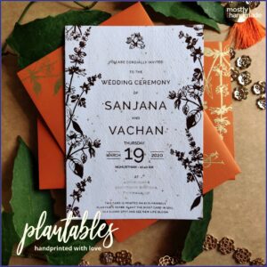 Seed Paper Wedding Cards India