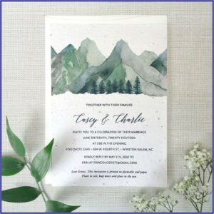 Seed Paper Wedding Invitations
