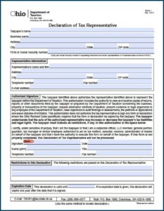 State Of Ohio Financial Power Of Attorney Form