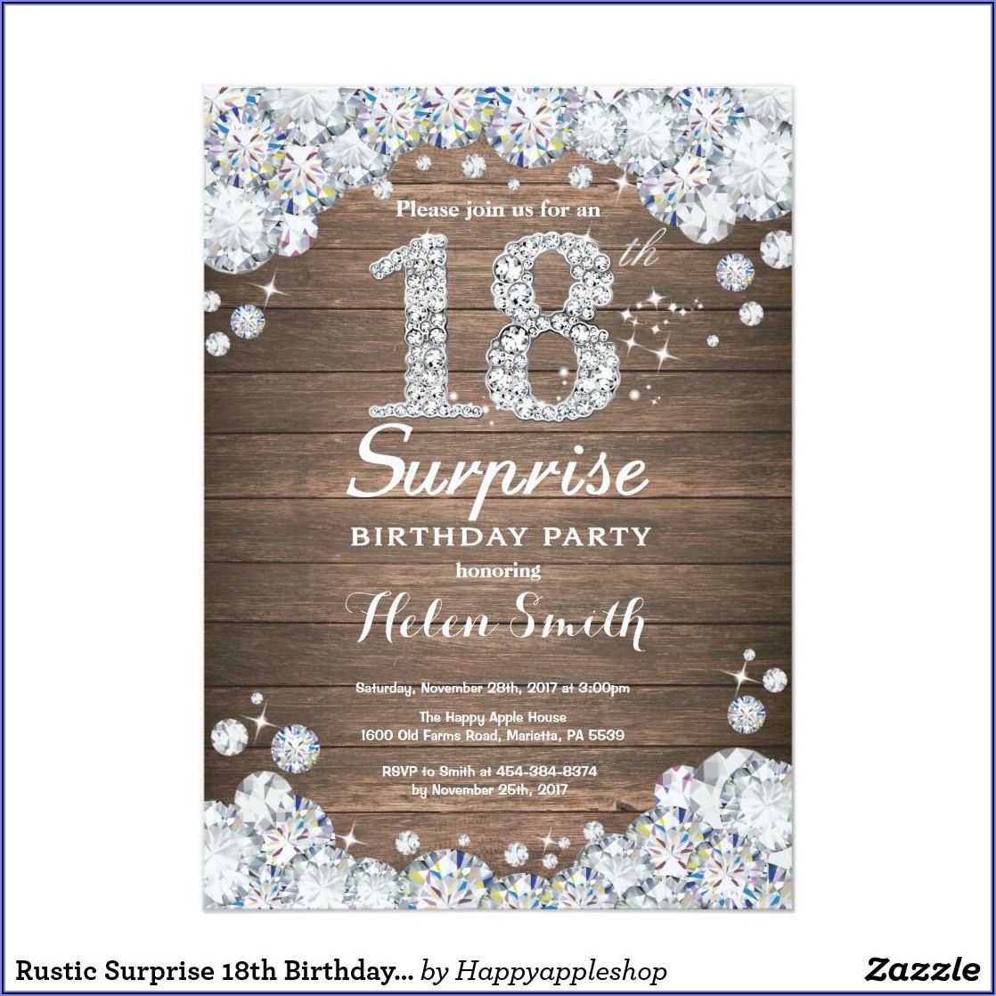 Surprise 18th Birthday Invitations