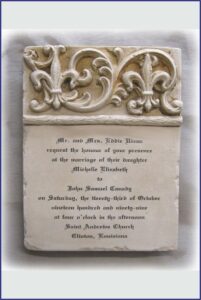 Wedding Invitation Stone Plaque
