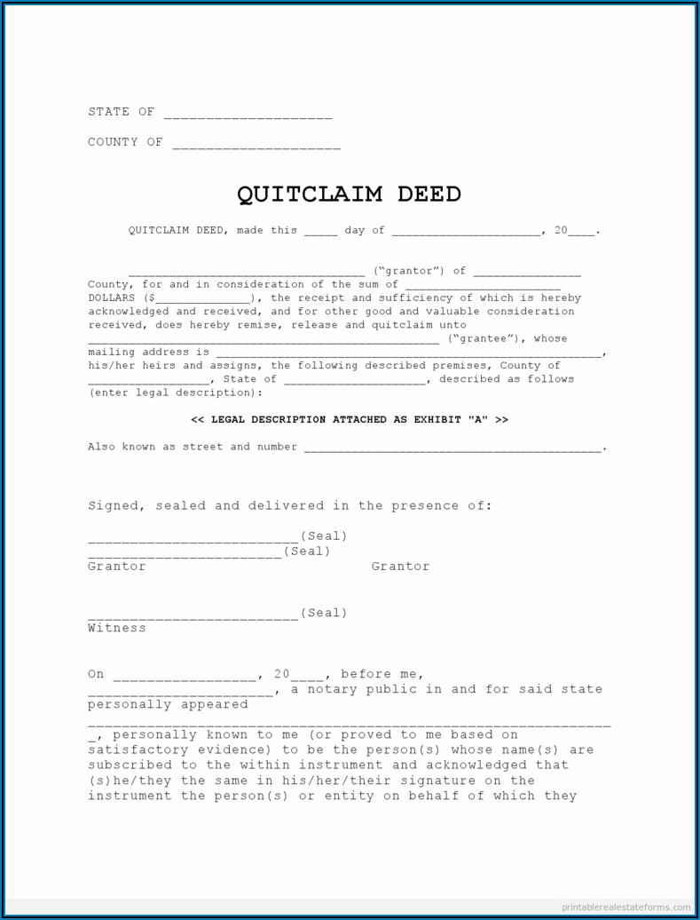 Where Can I Get A Quit Claim Deed Form Michigan