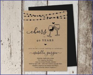 Wine Tasting Birthday Invitation Template