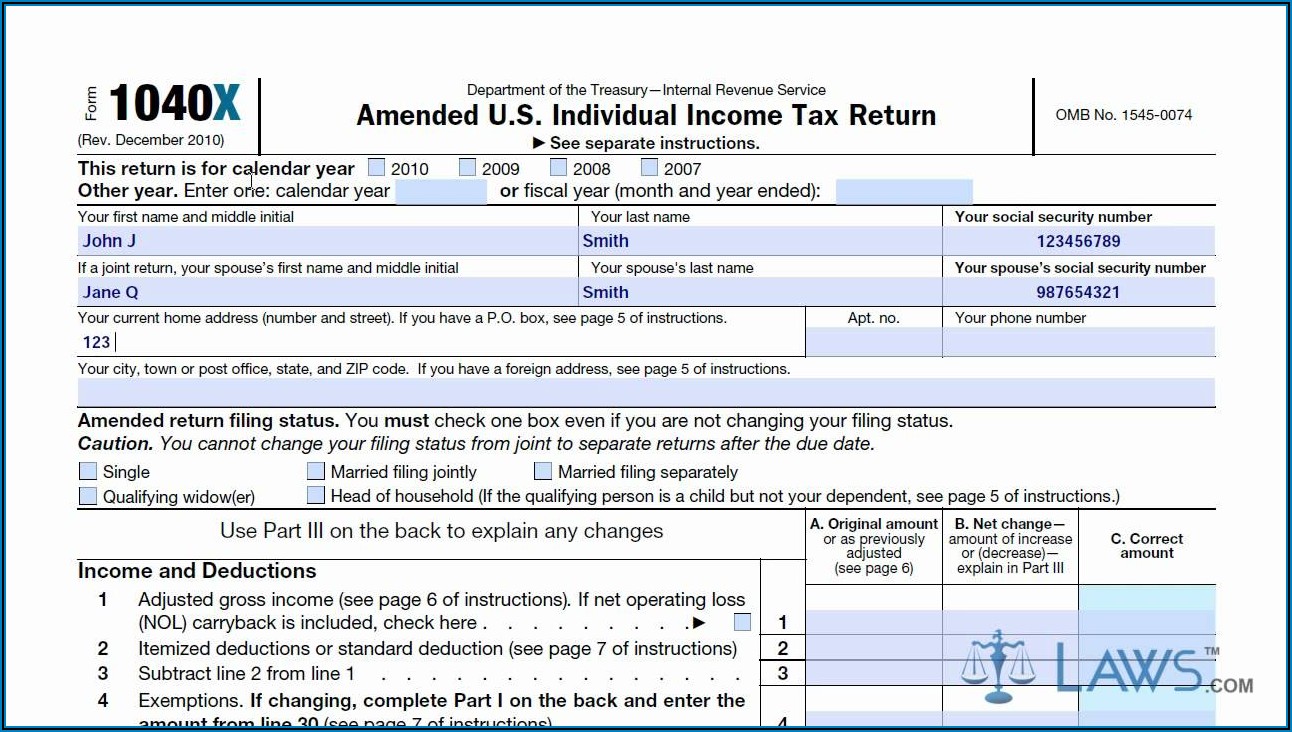 1040x Tax Form 2014