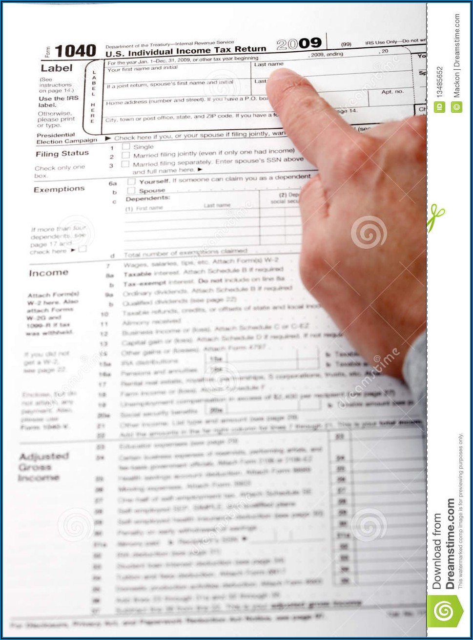 2009 Federal Tax Form 1040