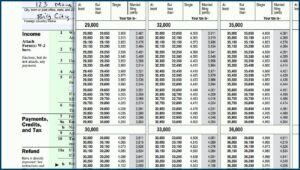 2014 Form 1040 Tax Table