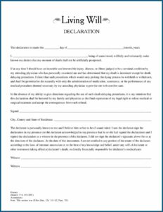 Advance Care Directive Form Pdf Nsw