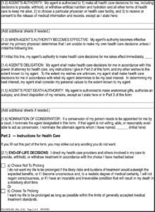 Advance Health Directive Form Pdf