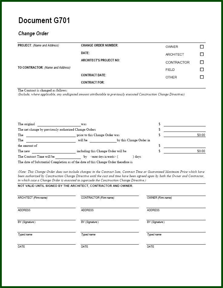 Aia Form G701 Download