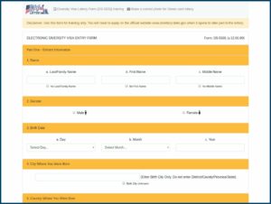 American Free Visa Lottery Form