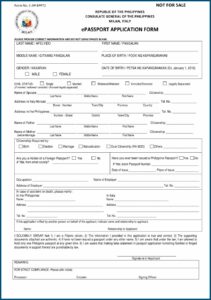 Application Form For Renewal Of Phil Passport