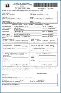 Application Form For Renewal Of Philippine Passport In Dubai