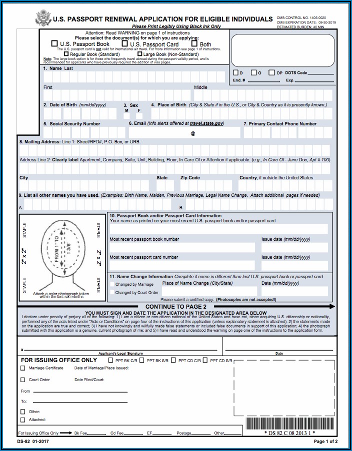 Application Form Renewal Passport
