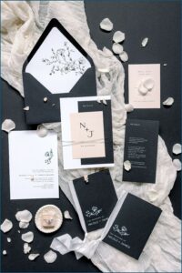 Black And Pink Wedding Invitations Ideas