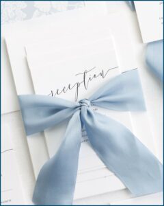Blue Ribbon Wedding Invitations