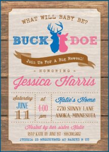 Buck Or Doe Invitations