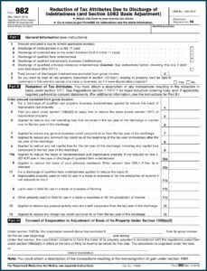Chapter 7 Bankruptcy Form 982