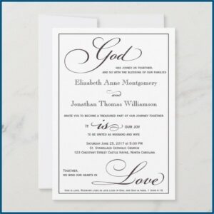 Christian Wedding Invitation Wording
