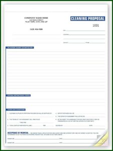 Cleaning Proposal Forms
