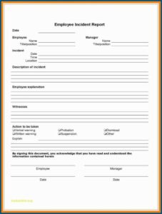 Construction Incident Report Form Template