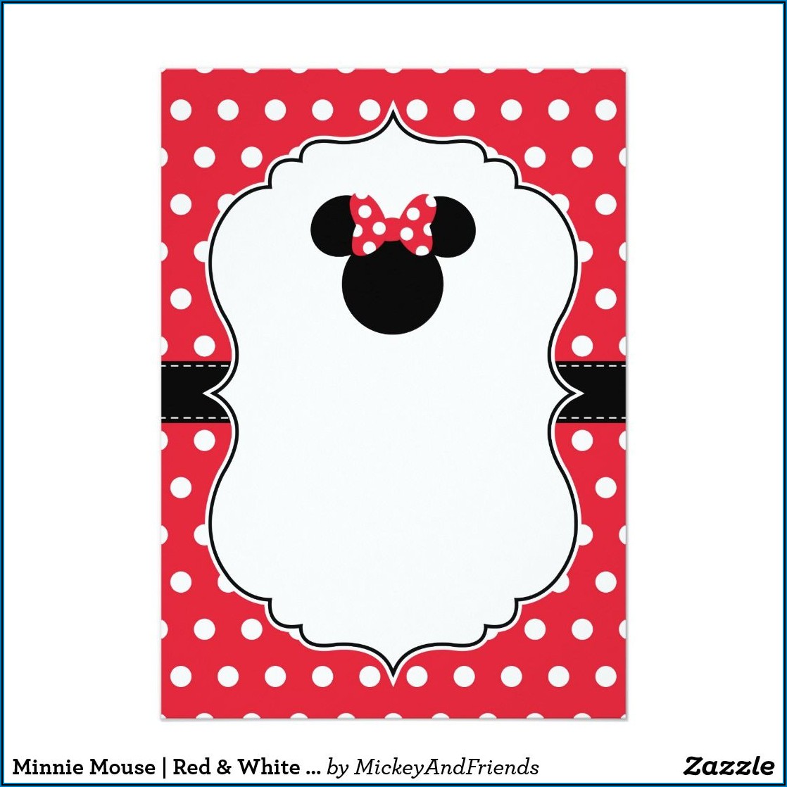 Create Your Own Minnie Mouse Invitations