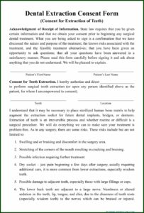Dental Treatment Consent Form Pdf