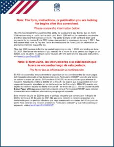 Department Of Treasury Irs Form 2290