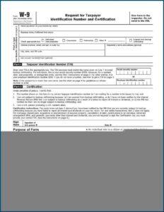 Department Of Treasury Irs Form W 9