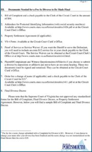 Divorce Filing Fee In Virginia