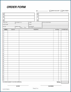 Downloadable Small Business Free Printable Order Forms