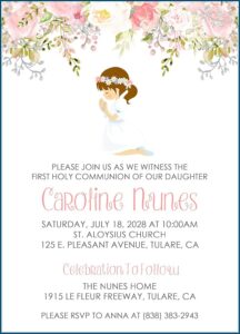 Electronic First Communion Invitations