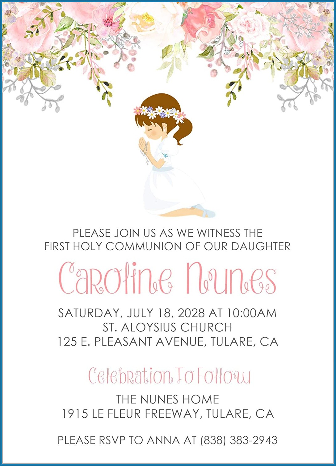 Electronic First Communion Invitations