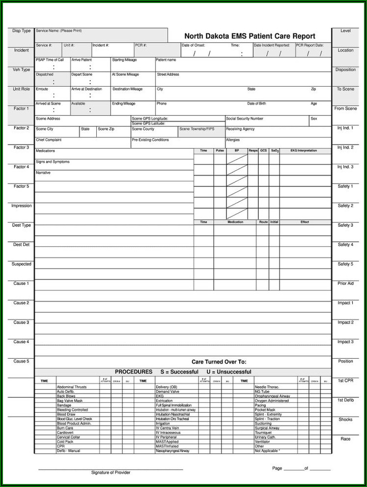 Ems Patient Care Report Template