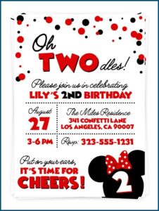Evite Minnie Mouse Invitations
