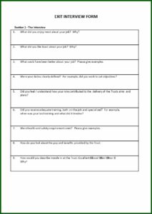 Exit Interview Questions Templates