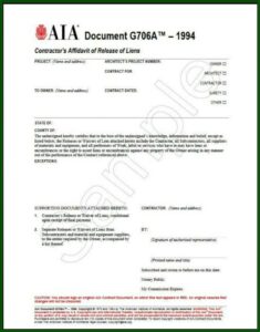 Fill In Form Aia A305