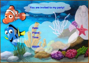 Finding Nemo Birthday Invitations