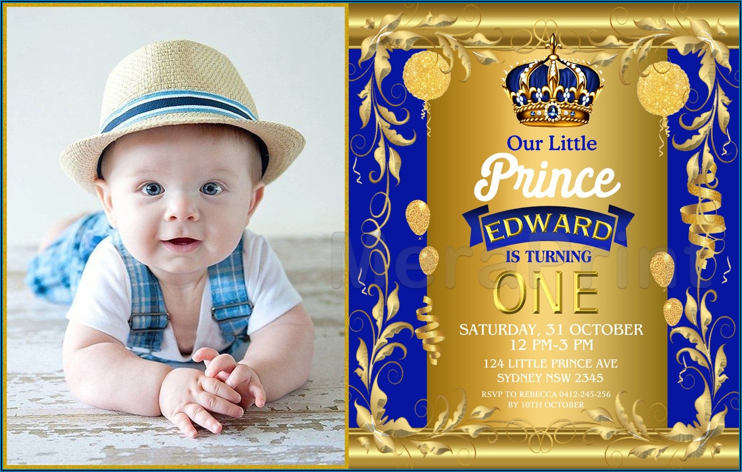 First Birthday Invitation Card With Photo Online