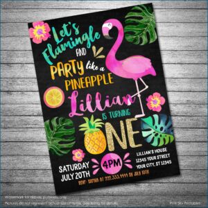 Flamingo Birthday Invitations Printable