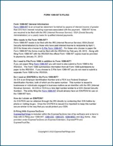 Form 1099 Int Filing Requirements